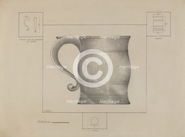 Pewter Mug, c. 1936. Creator: Henry Meyers.