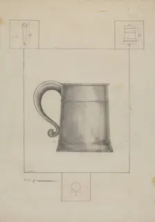 Pewter Mug, c. 1936. Creator: Henry Meyers