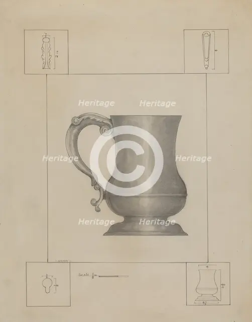 Pewter Mug, c. 1937. Creator: Henry Meyers.