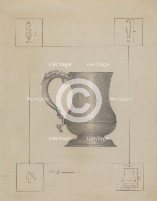 Pewter Mug, c. 1937. Creator: Henry Meyers.