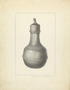 Pewter Nursing Bottle, 1935/1942. Creator: Charles Cullen