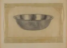 Pewter Basin, 1935/1942. Creator: Harry Goodman