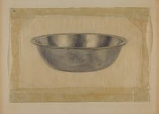 Pewter Basin, 1935/1942. Creator: Harry Goodman