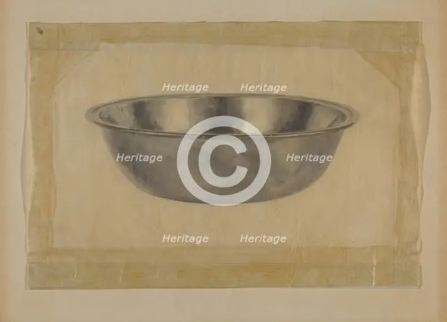 Pewter Basin, 1935/1942. Creator: Harry Goodman.