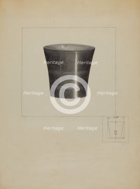 Pewter Beaker, 1936. Creator: Anna Aloisi.
