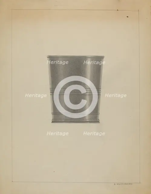 Pewter Beaker, c. 1936. Creator: A. Zaidenberg.