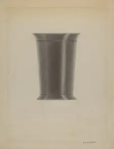 Pewter Beaker, c. 1936. Creator: A. Zaidenberg