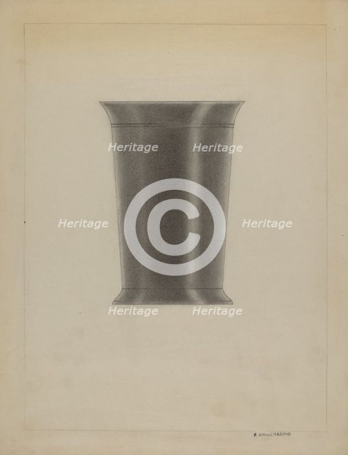 Pewter Beaker, c. 1936. Creator: A. Zaidenberg.