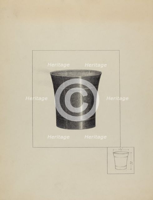 Pewter Beaker, c. 1936. Creator: Arthur Johnson.
