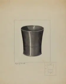 Pewter Beaker, c. 1936. Creator: Eugene Barrell
