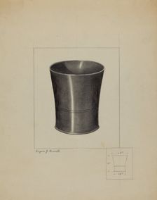 Pewter Beaker, c. 1936. Creator: Eugene Barrell