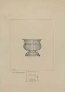Pewter Bowl, c. 1936. Creator: Henry Meyers