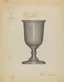 Pewter Cup, 1935/1942. Creator: Rollington Campbell