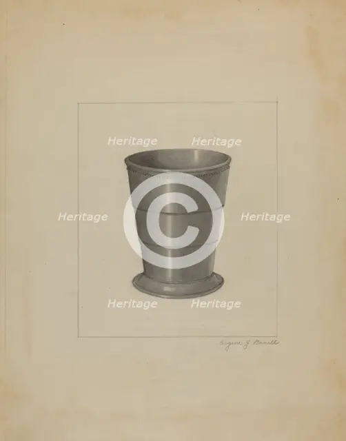 Pewter Cup, c. 1936. Creator: Eugene Barrell.