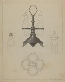 Pewter Caster, c. 1936. Creator: Eugene Barrell