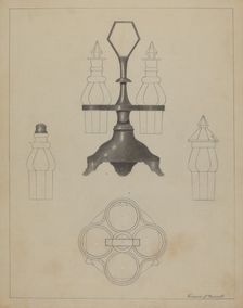 Pewter Caster, c. 1936. Creator: Eugene Barrell
