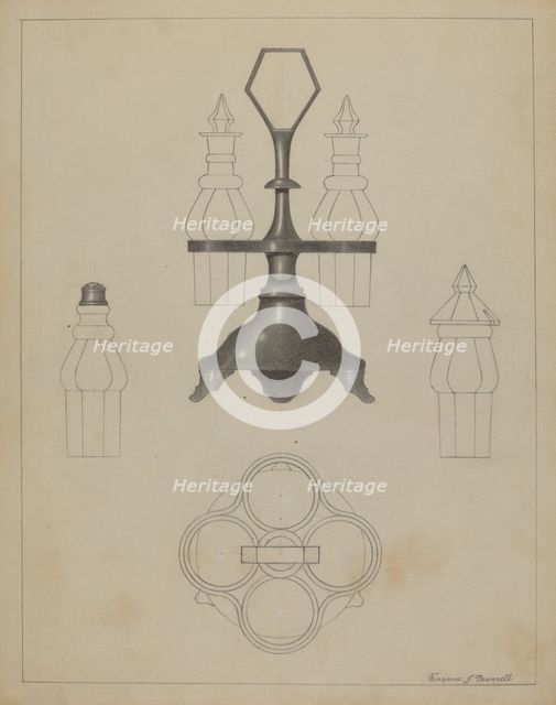 Pewter Caster, c. 1936. Creator: Eugene Barrell.