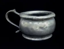 Pewter chamber pot, 18th century. Creator: Unknown