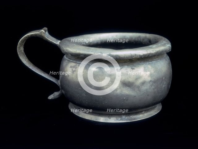 Pewter chamber pot, 18th century. Creator: Unknown.