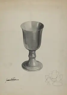 Pewter Chalice, 1935/1942. Creator: James Vail