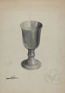 Pewter Chalice, 1935/1942. Creator: James Vail