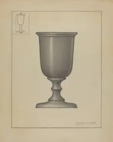 Pewter Chalice, c. 1936. Creator: Eugene La Foret