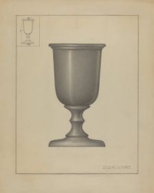 Pewter Chalice, c. 1936. Creator: Eugene La Foret