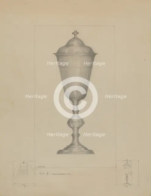 Pewter Chalice, c. 1936. Creator: Henry Meyers.