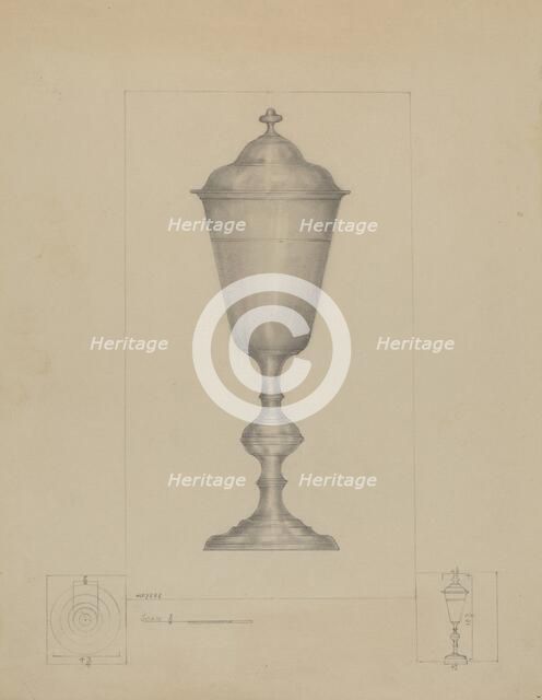 Pewter Chalice, c. 1936. Creator: Henry Meyers.
