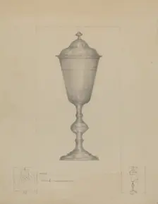 Pewter Chalice, c. 1936. Creator: Henry Meyers