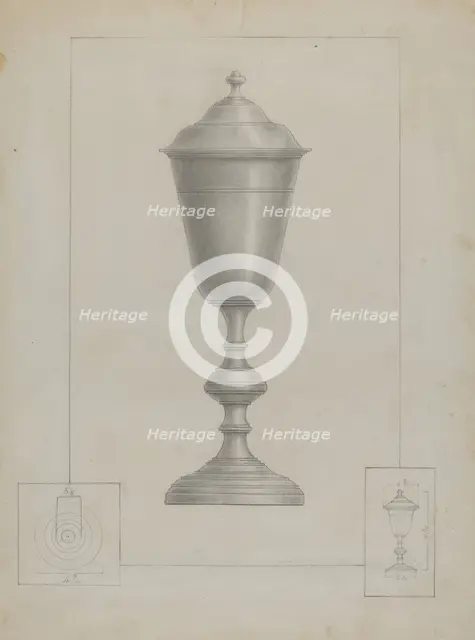 Pewter Chalice, c. 1936. Creator: Henry Meyers.