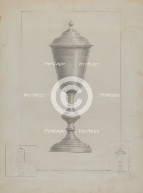 Pewter Chalice, c. 1936. Creator: Henry Meyers.