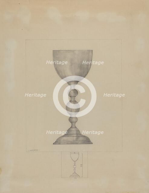 Pewter Chalice, c. 1937. Creator: Henry Meyers.