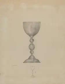 Pewter Chalice, c. 1937. Creator: Henry Meyers