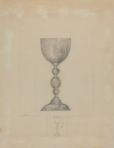 Pewter Chalice, c. 1937. Creator: Henry Meyers