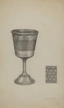 Pewter Chalice, c. 1940. Creator: Arthur Stewart