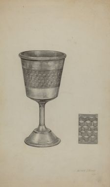 Pewter Chalice, c. 1940. Creator: Arthur Stewart