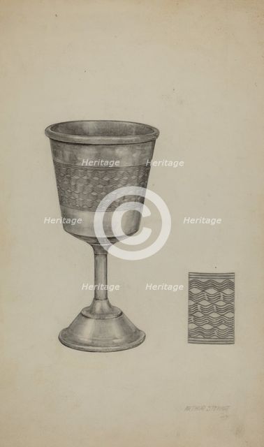 Pewter Chalice, c. 1940. Creator: Arthur Stewart.