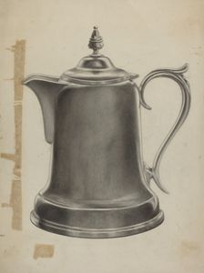 Pewter Coffee Urn, 1935/1942. Creator: Theodore Pfitzer