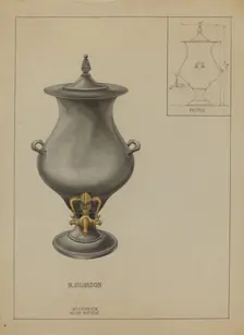 Pewter Coffee Urn, c. 1936. Creator: Philip Johnson