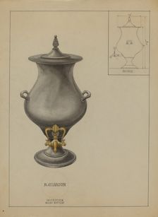 Pewter Coffee Urn, c. 1936. Creator: Philip Johnson
