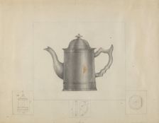Pewter Coffee Pot, 1935/1942. Creator: Henry Meyers