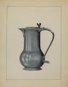 Pewter Coffee Pot, 1936. Creator: Holger Hansen