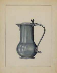 Pewter Coffee Pot, 1936. Creator: Holger Hansen