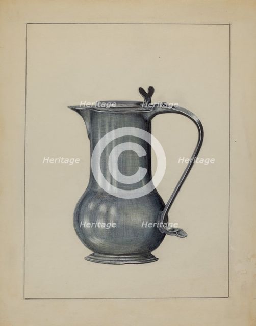 Pewter Coffee Pot, 1936. Creator: Holger Hansen.