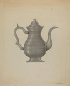 Pewter Coffee Pot, c. 1936. Creator: A. Zaidenberg