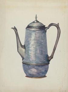 Pewter Coffee Pot, c. 1936. Creator: Beulah Bradleigh