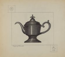 Pewter Coffee Pot, c. 1936. Creator: Eugene Barrell