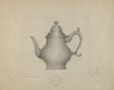 Pewter Coffee Pot, c. 1936. Creator: Henry Meyers