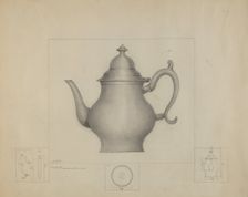 Pewter Coffee Pot, c. 1936. Creator: Henry Meyers